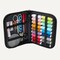 Portable Mini Travel Sewing Kit for Adults - Emergency Sewing Supplies Organizer with Heavy Duty Scissors, Needles, and Thread, Compact Pocket Size Repair Kit (Black)